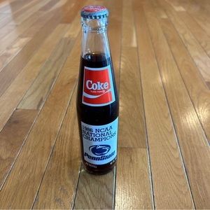 New 1986 Penn State NCAA NATIONAL Champions Joe Paterno Coke Bottle Unopened